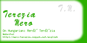 terezia mero business card